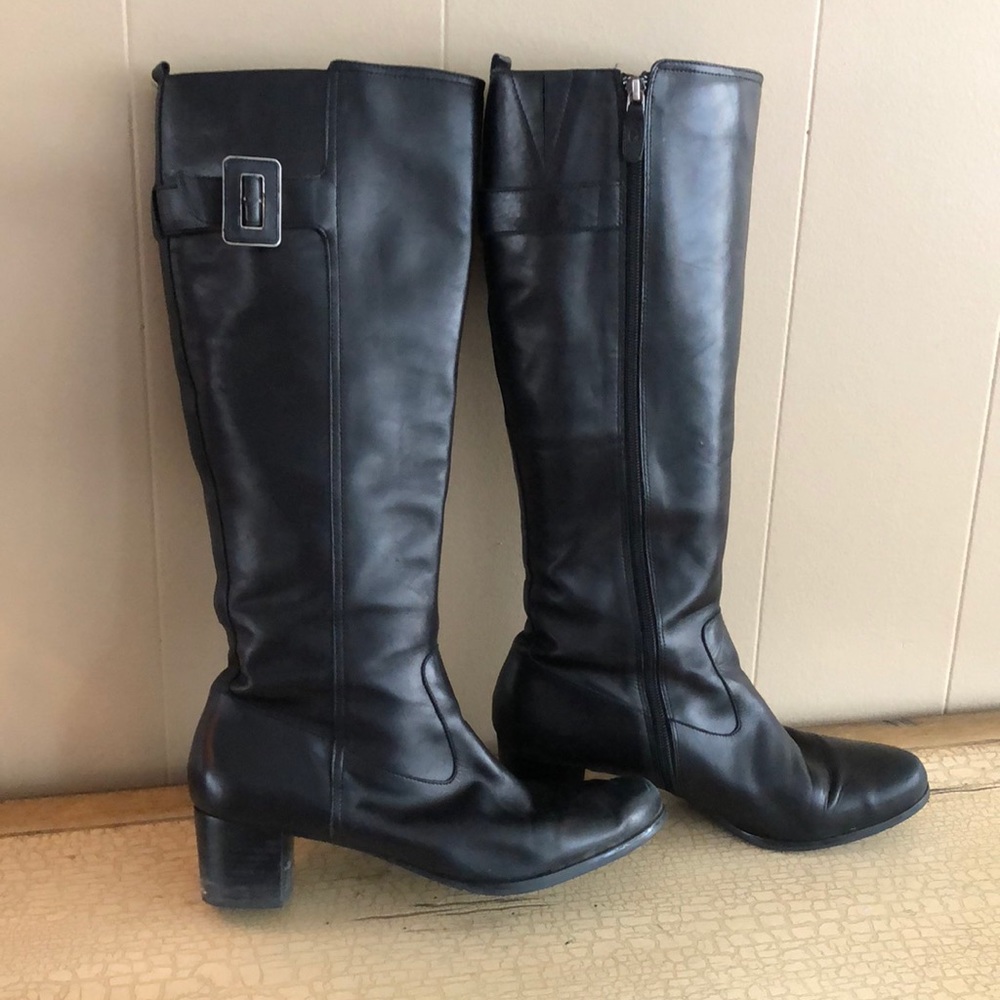 Black knee-high boots